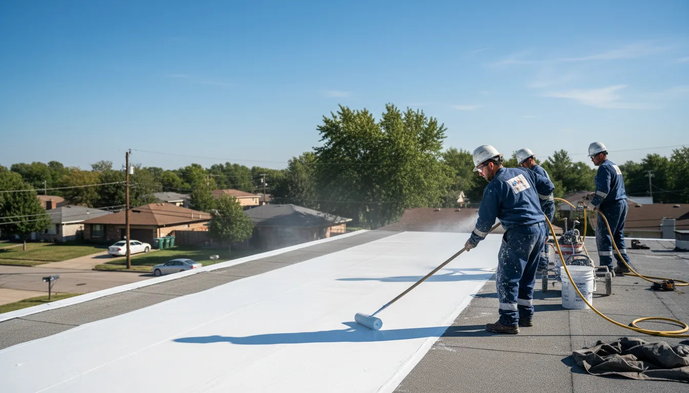Commercial roof coating in Rudy, AR near me